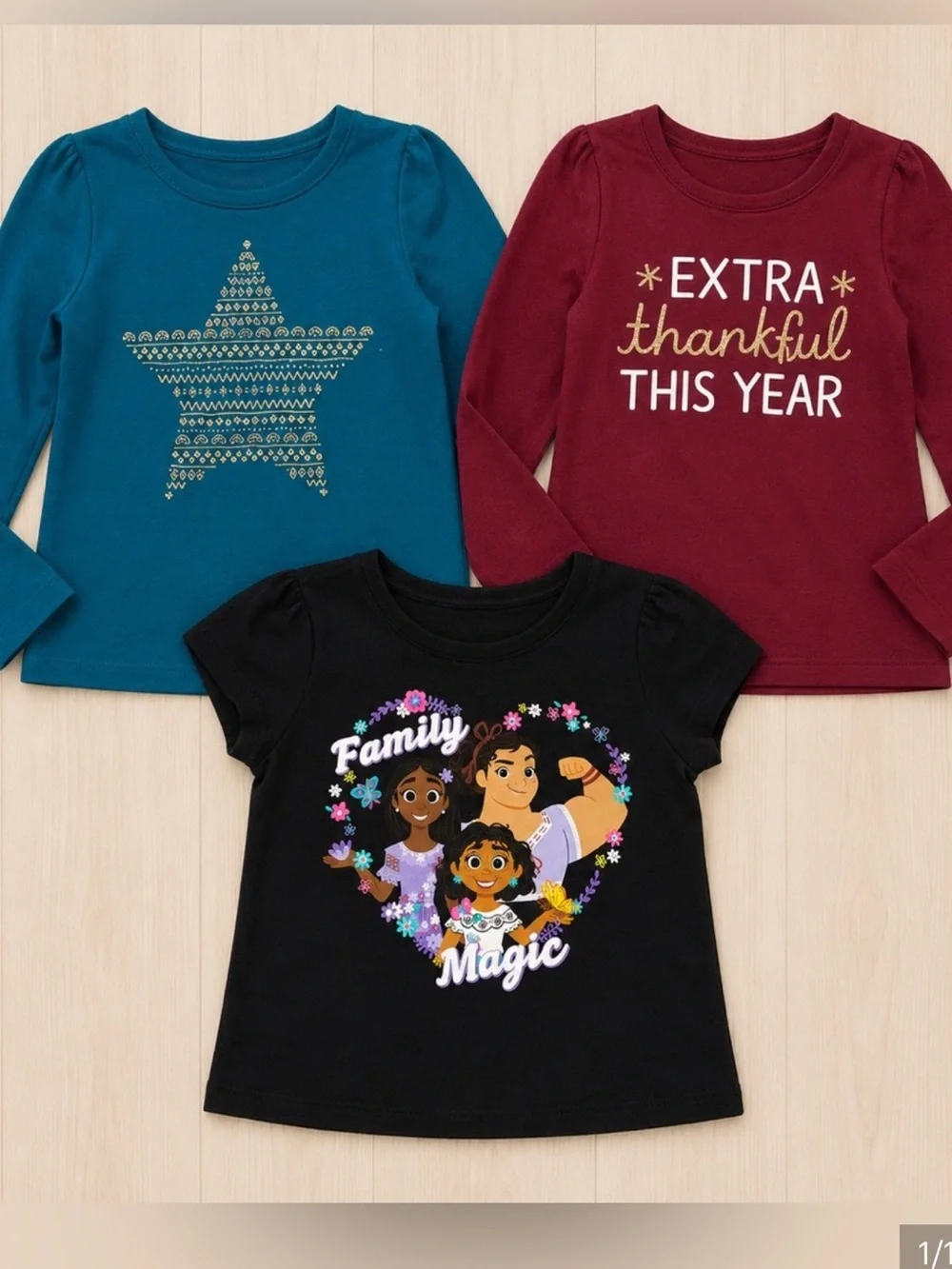 Girls' Black 'Family Magic' Graphic Tee - Crew Neck girls size 5T shirts